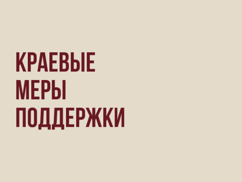 Краевые меры поддержки.