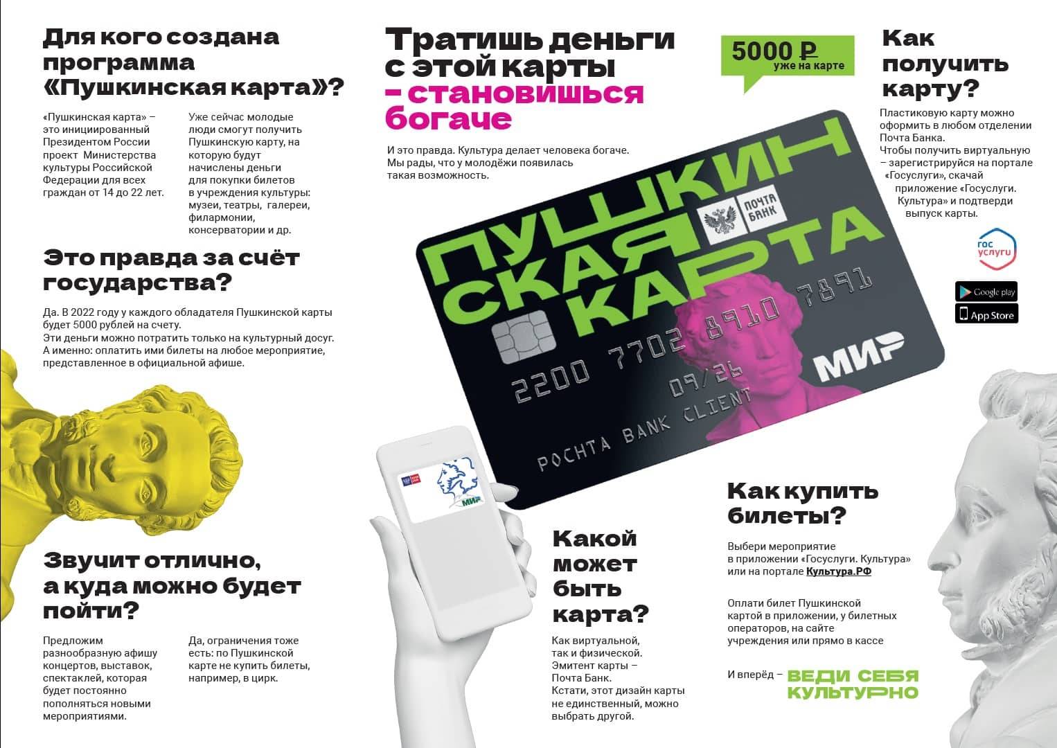 Как оформить Пушкинскую карту.