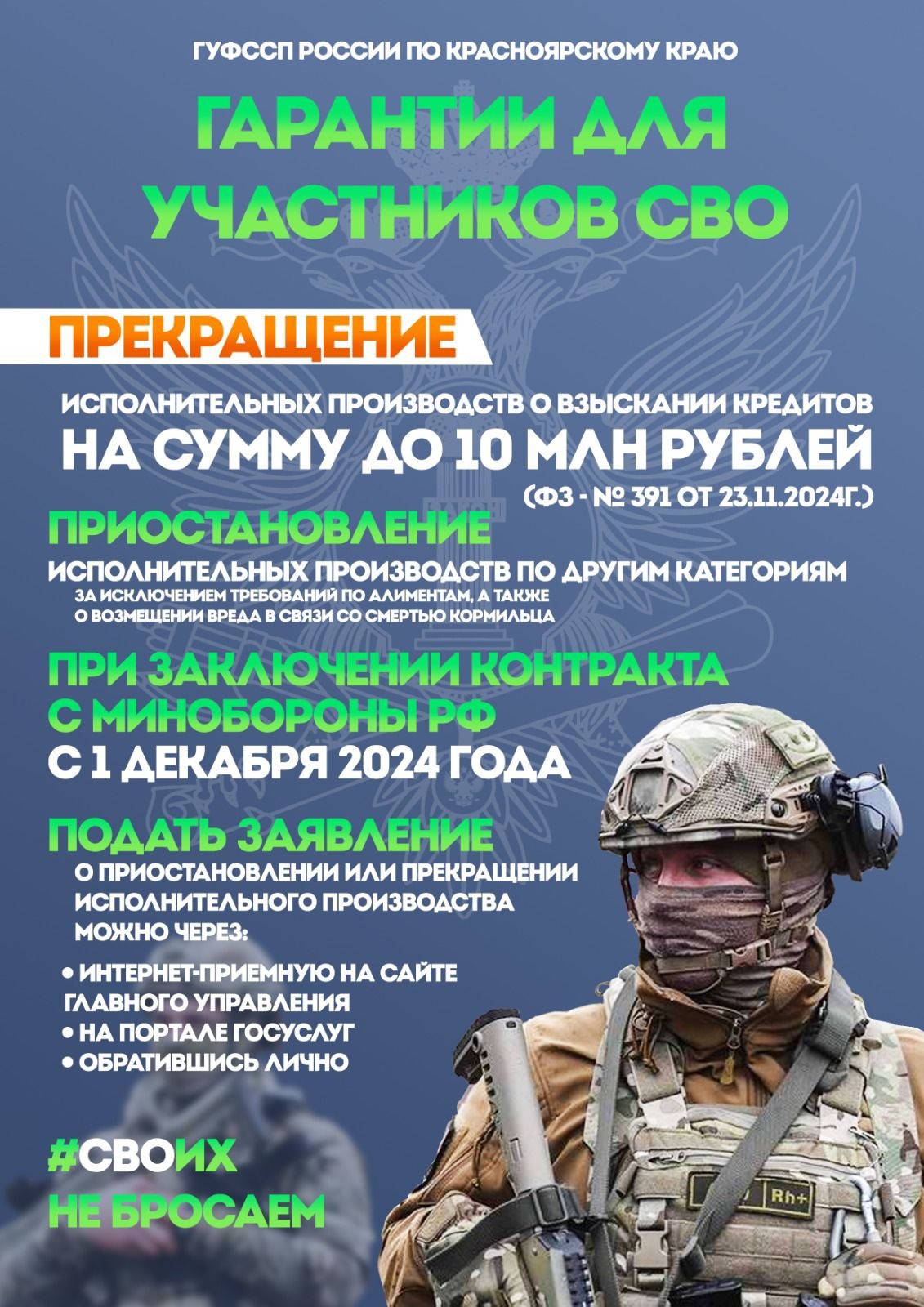 Расширены гарантии для бойцов СВО..